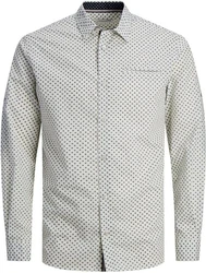 JACK & JONES Hemd Remy Khaki/Grau/Weiß/Hellgrau/Beige/Creme