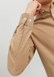JACK & JONES Hemd 'JJEClassic' Khaki/Braun/Beige