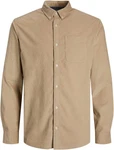 JACK & JONES Hemd 'JJEClassic' Khaki/Braun/Beige