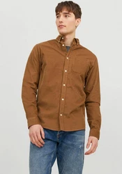 JACK & JONES Hemd 'JJEClassic' Braun