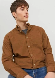JACK & JONES Hemd 'JJEClassic' Braun