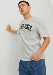 JACK & JONES T-Shirt JJEJOSH TEE SS CREW NECK NOOS Grau/Khaki/Hellblau/Schwarz/Braun