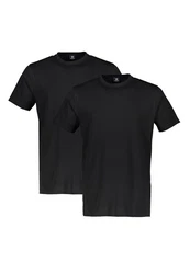 LERROS T-Shirt LERROS Rundhals Doppelpack Schwarz/Dunkelgrau/Grau