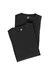 LERROS T-Shirt LERROS Rundhals Doppelpack Schwarz/Dunkelgrau/Grau