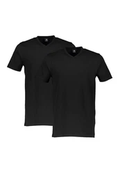 LERROS T-Shirt V-Neck Doppelpack Schwarz/Grau/Dunkelgrau