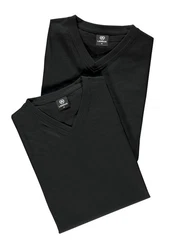 LERROS T-Shirt V-Neck Doppelpack Schwarz/Grau/Dunkelgrau
