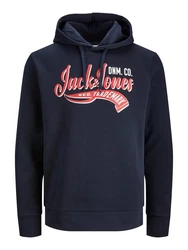 Jack & Jones Hoodie JJELOGO Dunkelblau/Blau/Gelb