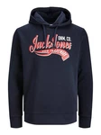 Jack & Jones Hoodie JJELOGO Dunkelblau/Blau/Gelb