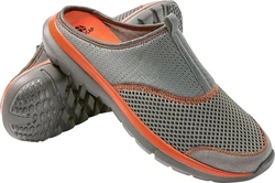 Nordcap Slipper mit Ripsbandschlaufe Orange/Grau