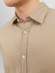 JACK & JONES Hemd 'Gingham' beige