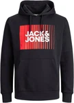 Jack & Jones Sweatshirt JJECORP LOGO SWEAT HOOD PLAY NOOS Schwarz/Dunkelblau/Hellblau