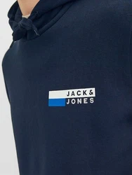 Jack & Jones Sweatshirt JJECORP LOGO SWEAT HOOD PLAY NOOS Dunkelblau/Blau