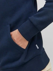 Jack & Jones Sweatshirt JJECORP LOGO SWEAT HOOD PLAY NOOS Dunkelblau/Blau