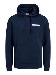 Jack & Jones Sweatshirt JJECORP LOGO SWEAT HOOD PLAY NOOS Dunkelblau/Blau