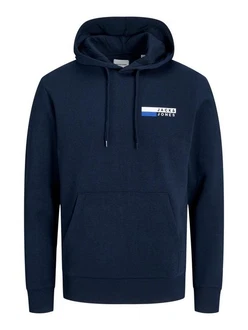 Jack & Jones Sweatshirt JJECORP LOGO SWEAT HOOD PLAY NOOS Dunkelblau/Blau