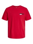 JACK & JONES T-Shirt 'JJCorp' rot/schwarz/wei JACK & JONES T-Shirt 'JJCorp' rot/schwarz/wei