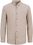 JACK & JONES Hemd 'JJEClassic' Beige/Khaki/Braun