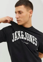 JACK & JONES T-Shirt JJEJOSH TEE SS CREW NECK NOOS Schwarz/Hellblau/Dunkelgrün/Dunkelblau
