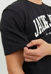 JACK & JONES T-Shirt JJEJOSH TEE SS CREW NECK NOOS Schwarz/Hellblau/Dunkelgrün/Dunkelblau