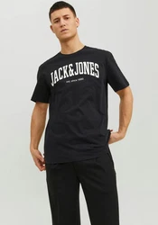 JACK & JONES T-Shirt JJEJOSH TEE SS CREW NECK NOOS Schwarz/Hellblau/Dunkelgrün/Dunkelblau