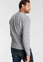Man's World Sweatshirt Basic-Stil Rundhalsausschnitt Grau/Hellgrau/Dunkelgrau