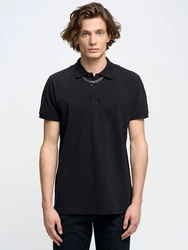 BIG STAR Poloshirt MARKOLINOS schwarz