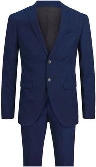 Jack & Jones Anzug JPRBLAFranco JPRFRANCO SUIT NOOS Dunkelblau/Hellblau/Blau