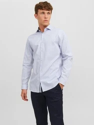 JACK & JONES Hemd Parker Hellblau/Blau/Grau