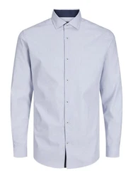 JACK & JONES Hemd Parker Hellblau/Blau/Grau