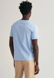 GANT Herren T-Shirt - REG TONAL SHIELD T-SHIRT Hellblau