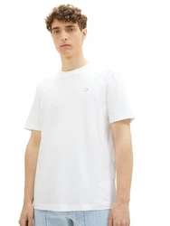 TOM TAILOR Denim T-Shirt Weiß/Hellblau/Creme