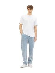 TOM TAILOR Denim T-Shirt Weiß/Hellblau/Creme