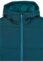URBAN CLASSICS Jerseyweste Urban Classics Damen Ladies Recycled Twill Puffer Vest Türkis/Grün