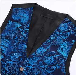 Allthemen Anzugweste Elegante Jacquard Blau