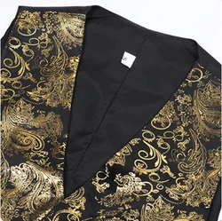 Allthemen Anzugweste Elegante Jacquard Beige/Gold/Braun/Gelb/Schwarz