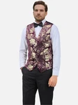 Allthemen Anzugweste Elegante Jacquard Lila/Dunkelrot/Bordeaux/Fliederfarben