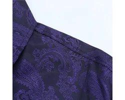 Allthemen Langarmhemd Regular Fit Herren Freizeithemd Lila/Fliederfarben