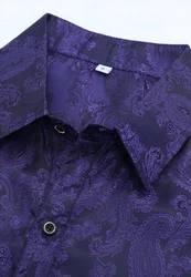 Allthemen Langarmhemd Regular Fit Herren Freizeithemd Lila/Fliederfarben