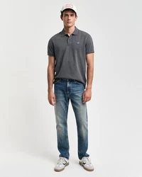 GANT Poloshirt REGULAR SHIELD grau (anthrazit)