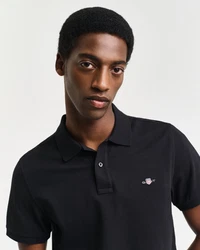GANT Poloshirt REGULAR SHIELD Schwarz/Beige