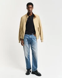 GANT Poloshirt REGULAR SHIELD Schwarz/Beige