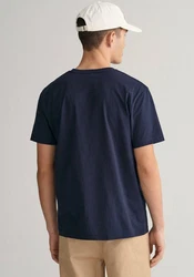 GANT Herren T-Shirt - REG TONAL SHIELD T-SHIRT Blau