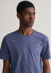 GANT Herren T-Shirt - REG TONAL SHIELD T-SHIRT Jeansblau