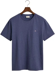 GANT Herren T-Shirt - REG TONAL SHIELD T-SHIRT Jeansblau