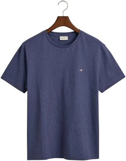 GANT Herren T-Shirt - REG TONAL SHIELD T-SHIRT Jeansblau GANT Herren T-Shirt - REG TONAL SHIELD T-SHIRT Jeansblau