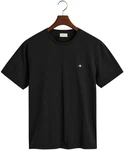 GANT Herren T-Shirt - REG TONAL SHIELD T-SHIRT Schwarz