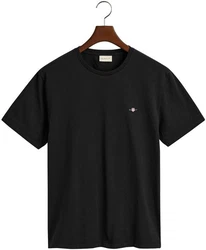 GANT Herren T-Shirt - REG TONAL SHIELD T-SHIRT Schwarz