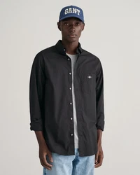 GANT Hemd Schwarz/Dunkelgrau