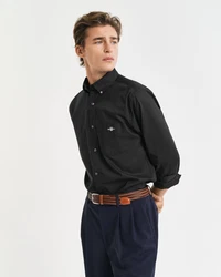 GANT Hemd Schwarz/Dunkelgrau
