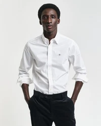 GANT Hemd Langarmhemd Weiß/Khaki